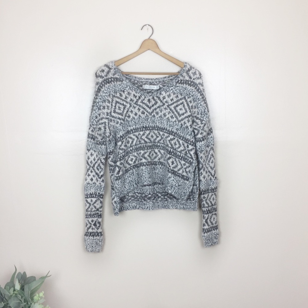 [Abercrombie & Fitch] Boho Print Eyelash Sweater